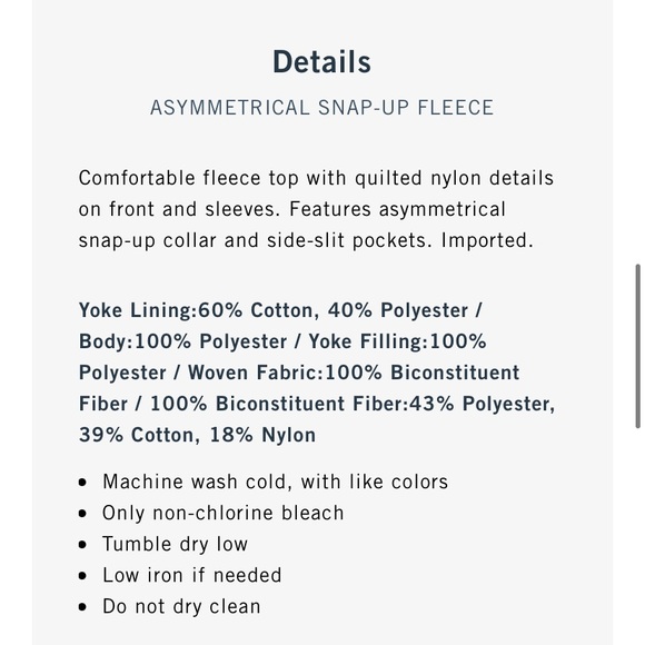 Abercrombie Asymmetrical Snap-Up Fleece - Picture 6 of 7